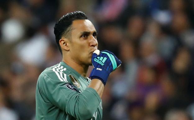 Keylor Navas, durante un partido con el Real Madrid.