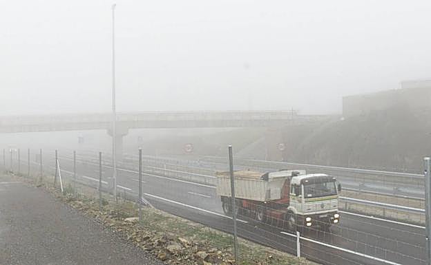 Imagen de Bullas en una jornada de niebla durante una ola de frío anterior.