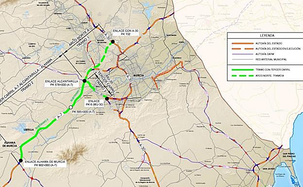 Plano de los trazados proyectados.