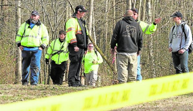 Participantes del dispositivo que durante tres días rastreó los bosques en busca de Casey. 