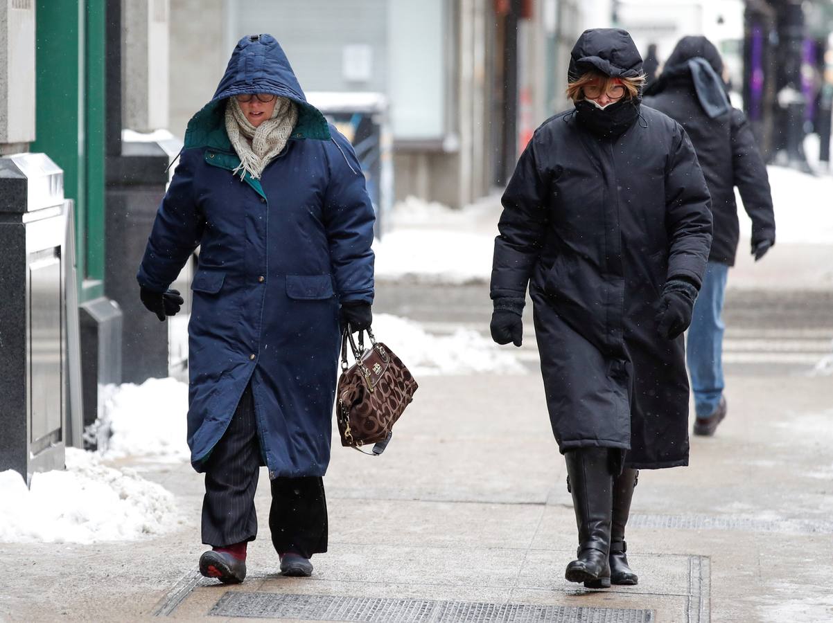 Una ola de frío polar cruza Chicago, Illinois (EE. UU.). Las temperaturas en el área de Chicago podrían bajar a menos 31 grados centígrados.