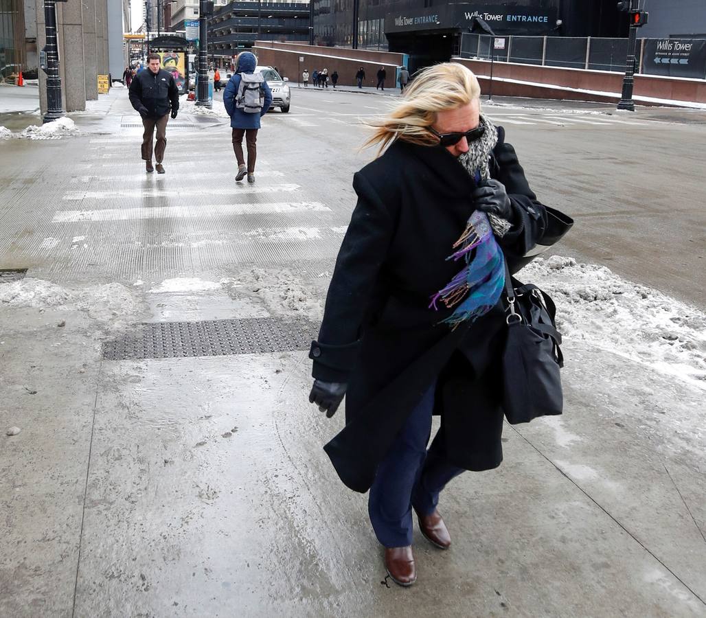 Una ola de frío polar cruza Chicago, Illinois (EE. UU.). Las temperaturas en el área de Chicago podrían bajar a menos 31 grados centígrados.