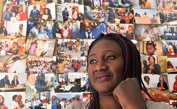 Mambaye Sane, ayer en la sede de la Federación de Asociaciones Africanas de Murcia. 