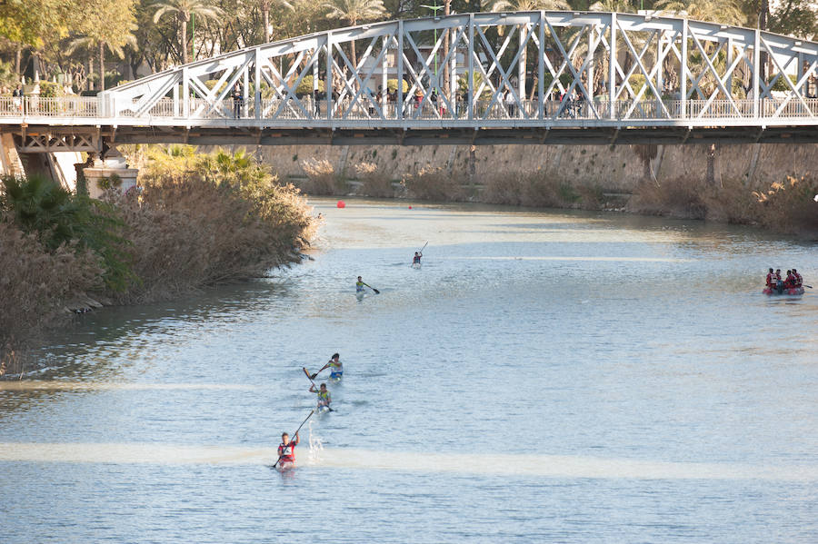 La Regata Ciudad de Murcia rompe su techo con setecientos palistas, barcos dragón y participantes de prestigio.