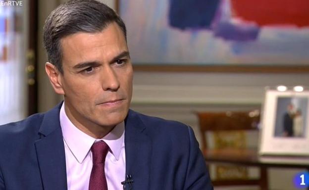 Pedro Sánchez durante su entrevista.