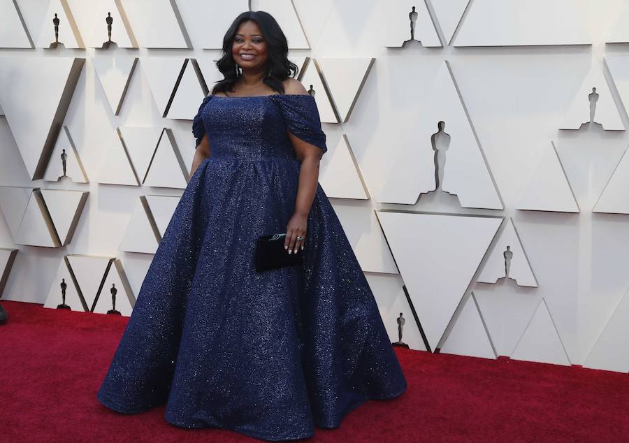 Octavia Spencer, de azul.