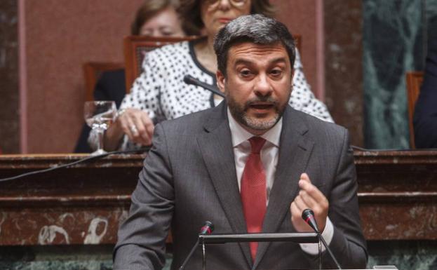 Joaquín López, durante un Pleno en la Asamblea Regional, en una imagen de archivo.