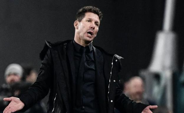 Diego Simeone, durante el partido ante la Juventus. 