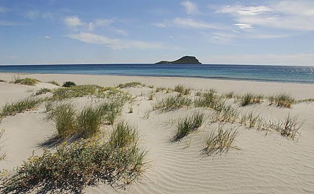 Dunas en la zona norte de La Manga.