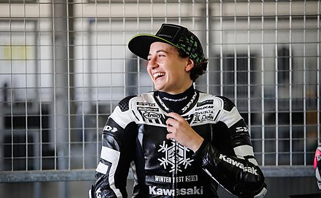 La ceheginera Ana Carrasco, en un parón durante un test de este pasado invierno. 