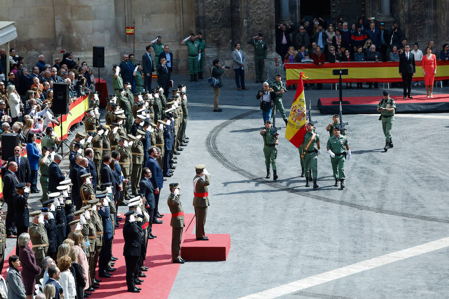 El acto estuvo presidido por el teniente general Jefe de la Fuerza Terrestre del Ejército de Tierra, Juan Gómez de Salazar Mínguez, actuando como Madrina la directora de la Orquesta Sinfónica de la Región de Murcia, Virginia Martínez Fernández