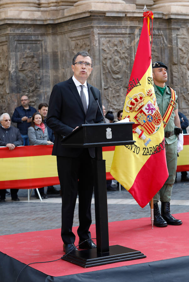 El acto estuvo presidido por el teniente general Jefe de la Fuerza Terrestre del Ejército de Tierra, Juan Gómez de Salazar Mínguez, actuando como Madrina la directora de la Orquesta Sinfónica de la Región de Murcia, Virginia Martínez Fernández