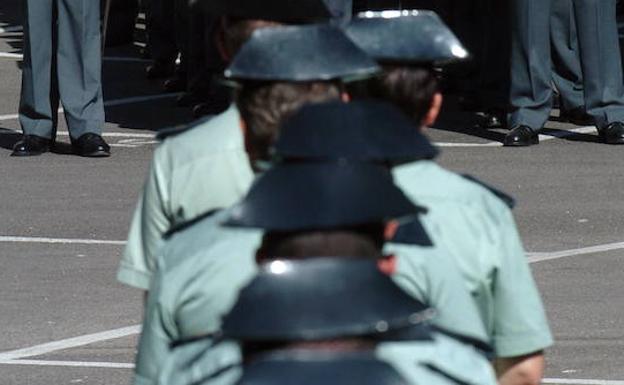 Imagen de un momento del acto de presentación de los nuevos guardias civiles destinados a la Comunidad de Madrid. 