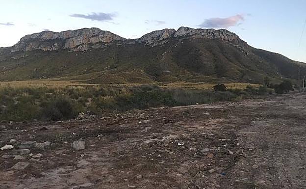 Zona roturada en el límite del parque regional. Al fondo, Cabo Cope.