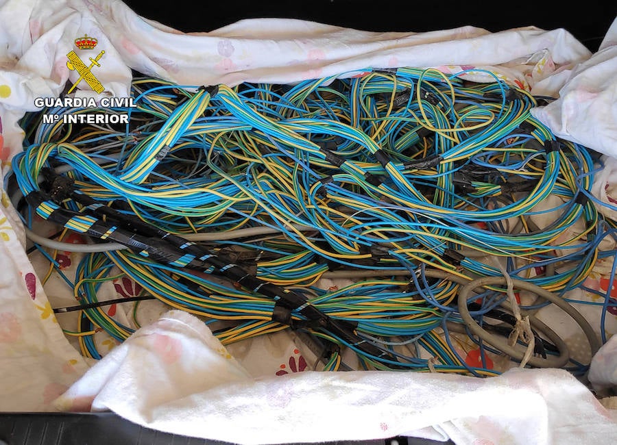 Detienen a once integrantes del grupo delictivo por delitos de tráfico de drogas, tenencia ilícita de armas y defraudación de fluido eléctrico, entre otros. Se incautaron 400 plantas, 100 kg de esta sustancia, 100 dosis de cocaína y 300 gramos de hachís