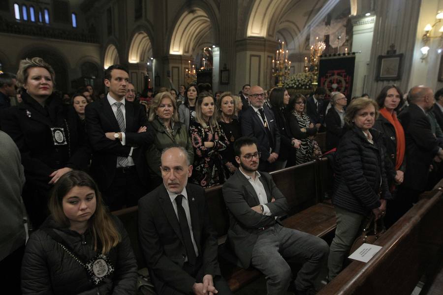 En su lugar, los cofrades celebraron el Via Crucis de forma privada en el interior de la iglesia de San Bartolomé