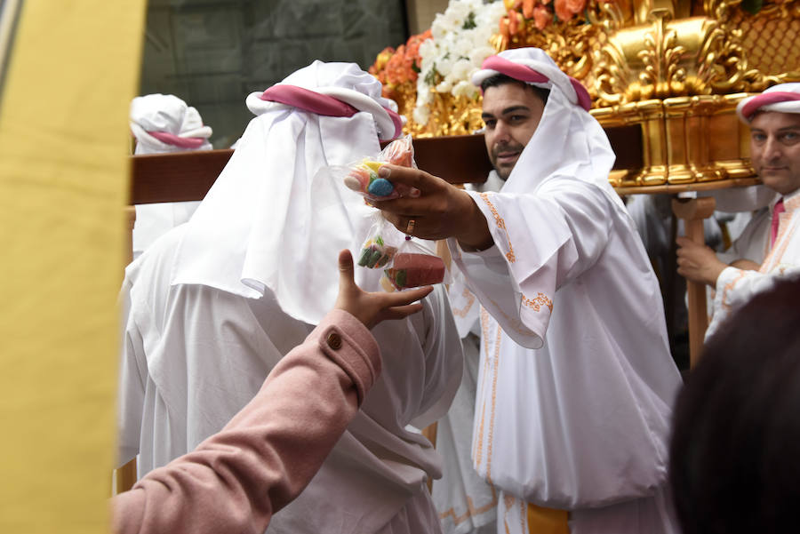 La procesión que pone fin a la Semana Santa murciana ha podido vencer a la previsión de lluvias, aunque ha tenido que retirarse antes de lo previsto