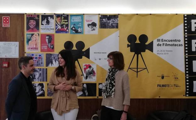 La consejera Miriam Guardiola presenta la programación de la Filmoteca de la Región de Murcia para el próximo trimestre. 
