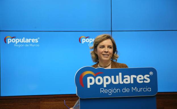 La vicesecretaria regional de Organización del PP, Adela Martínez-Cachá, este martes.