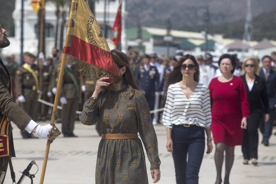 El acto, que comenzó a las 12 horas, rindió honores a la bandera de España y al general jefe del Mando de Artillería Antiaérea del Ejercito de Tierra, Íñigo Pareja Rodríguez