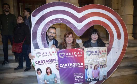 Los candidatos de Unidas Podemos. 
