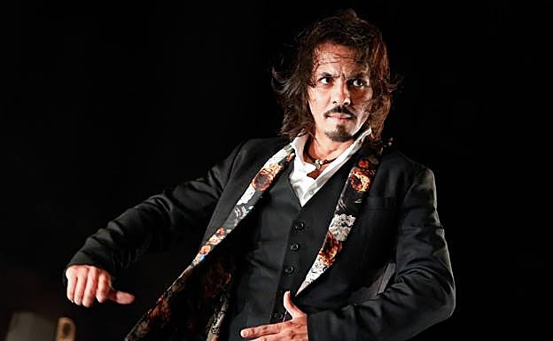 Farruquito durante su actuación de anoche en la plaza de Belluga. 