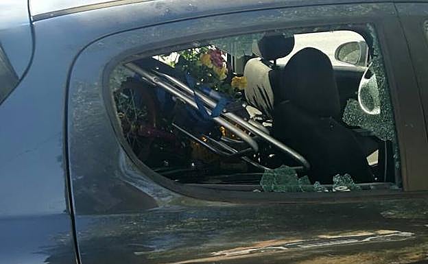 Los policías rompieron una ventana para liberar a los animales.