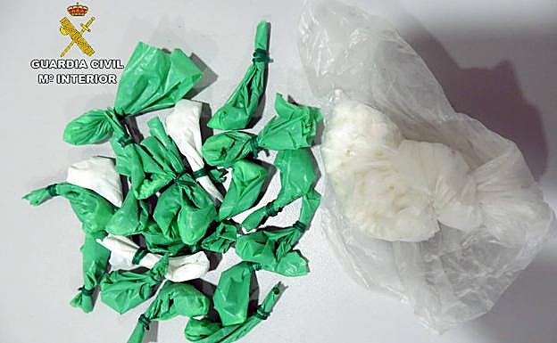 Dosis de cocaína incautadas.