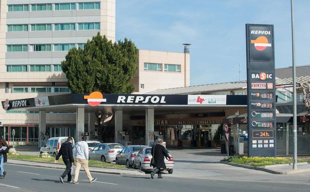 Gasolinera de Repsol, en Murcia.