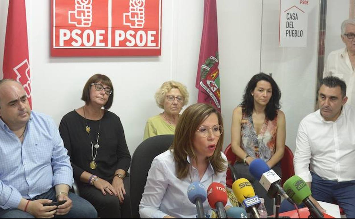 Ana Belén Castejón, en la rueda de prensa de este martes. 