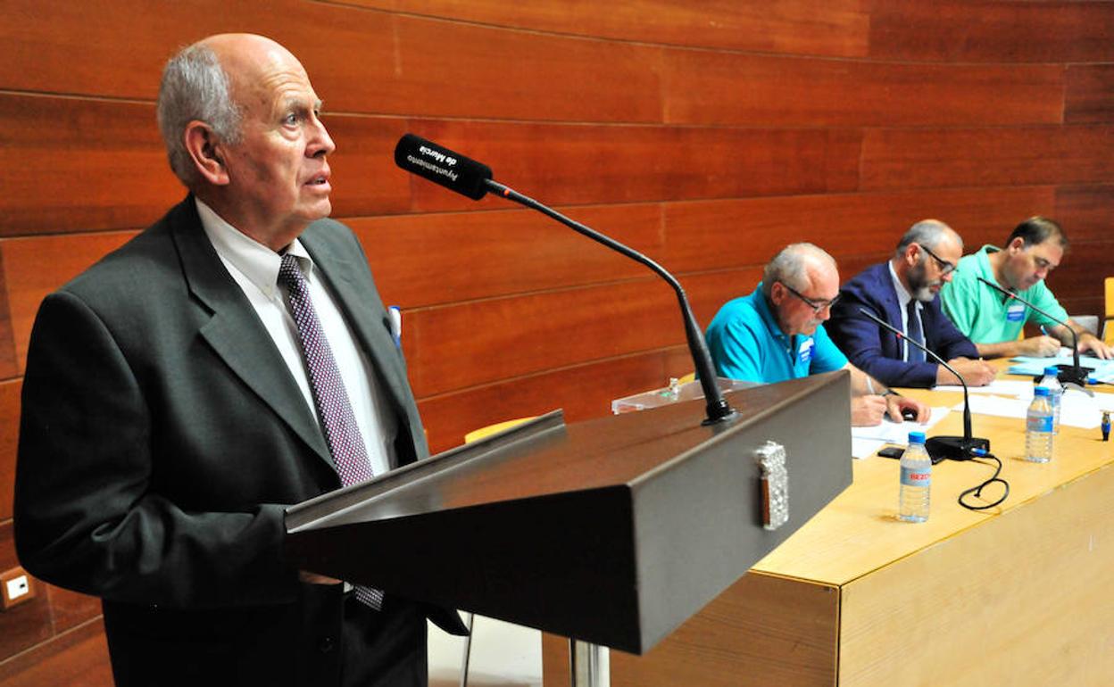 Diego Frutos, este jueves, tras su reelección como presidente de la Junta de Hacendados.