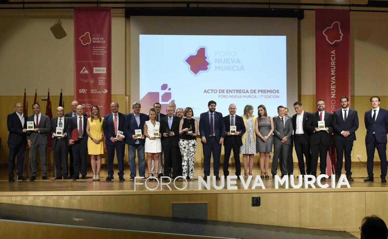 Los ganadores de los premio del Foro Nueva Murcia.