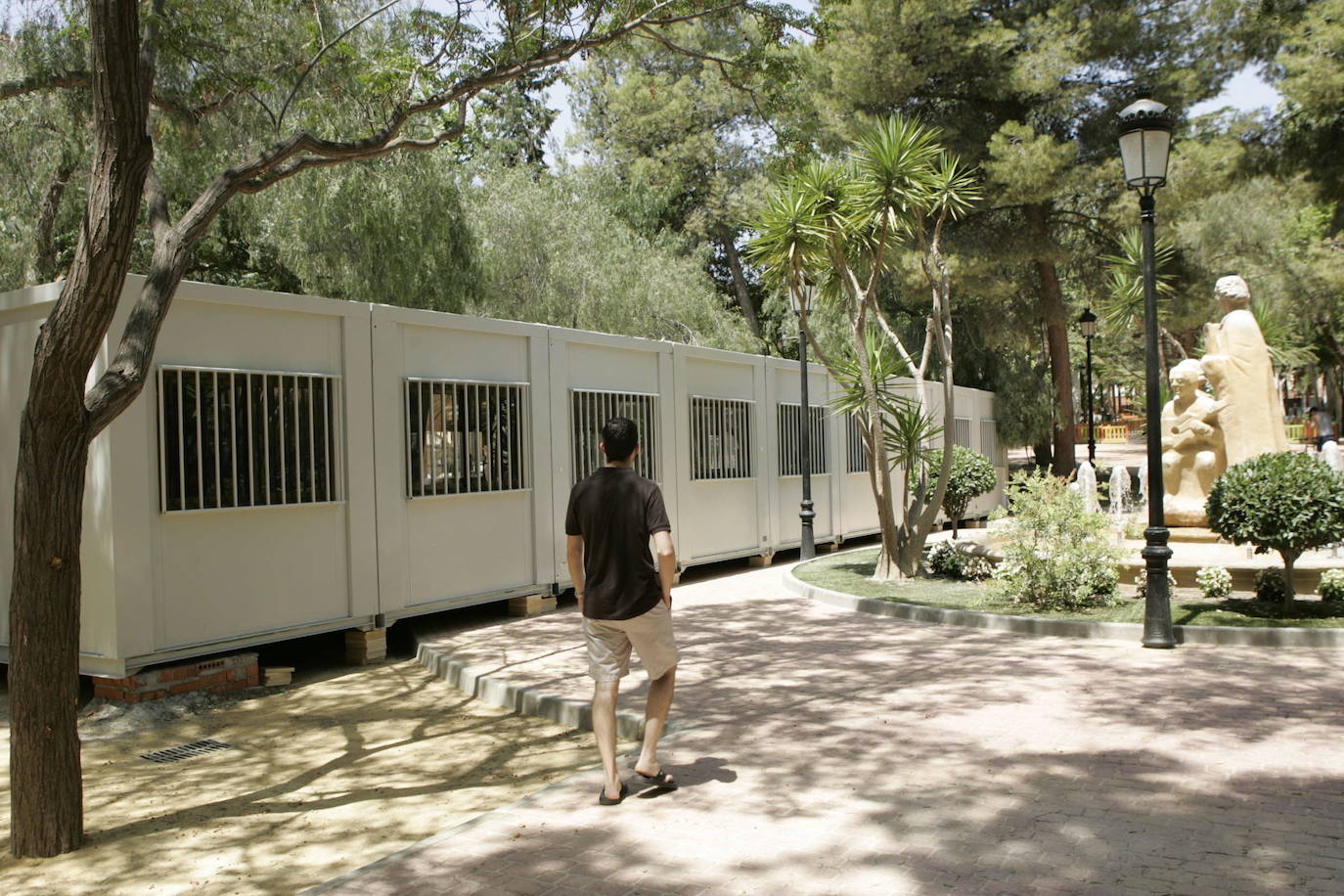Instalaciones prefabricadas tras los terremotos de Lorca de 2011, en una foto de archivo.