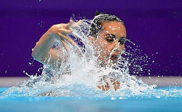 Ona Carbonell, durante un ejercicio. 