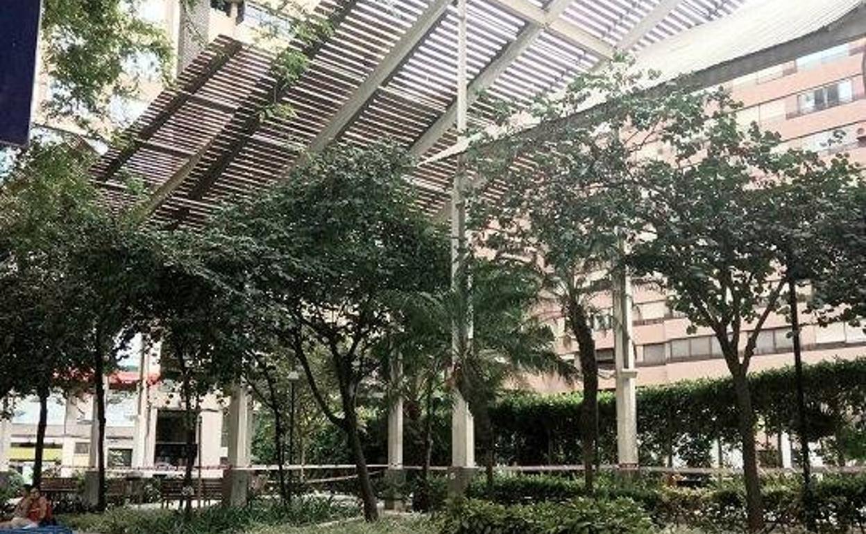 Imagen de la zona acordonada, tras el desprendimiento.