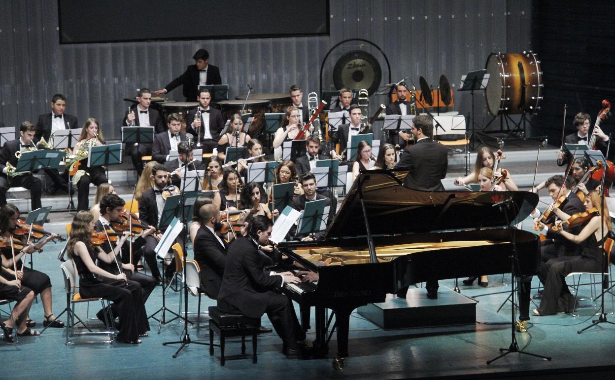 Imagen de archivo de una actuación de la Joven Orquesta Sinfónica de Cartagena.