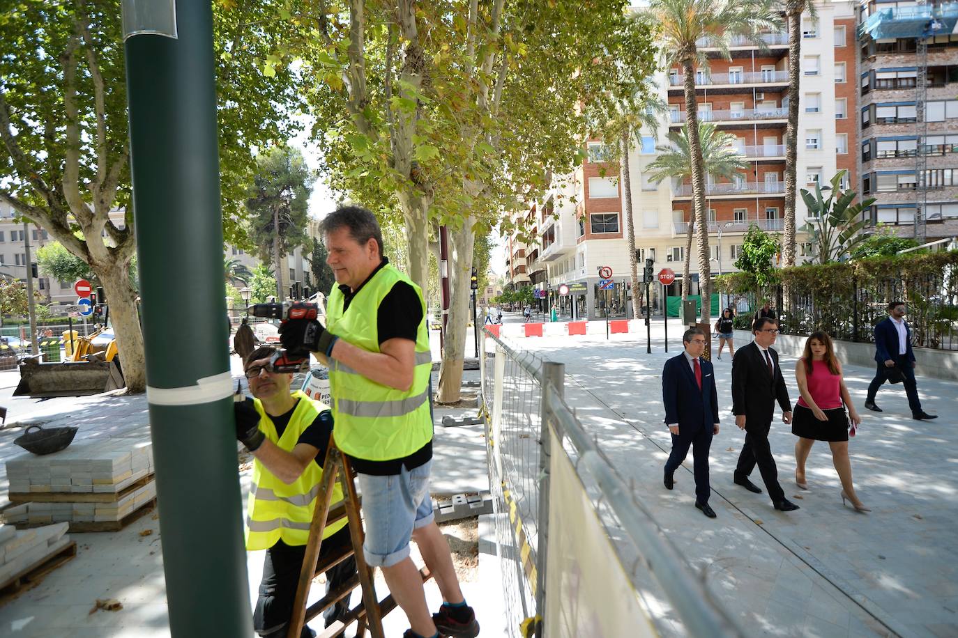 Finaliza la actuación en el eje oeste, entre el Museo Arqueológico y el edificio de la Tesorería de la Seguridad Social