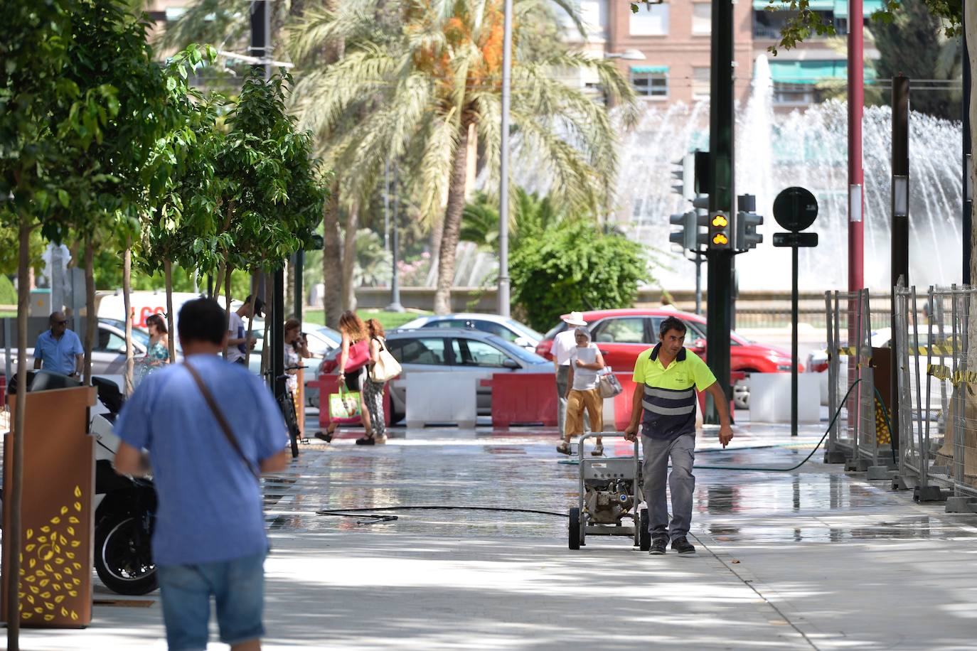 Finaliza la actuación en el eje oeste, entre el Museo Arqueológico y el edificio de la Tesorería de la Seguridad Social