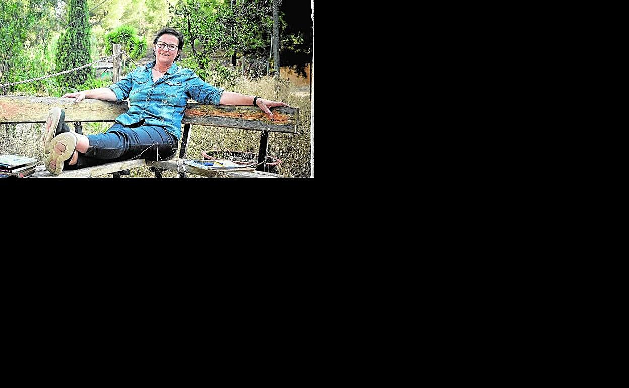 Magdalena Sánchez Blesa, en Alhama.