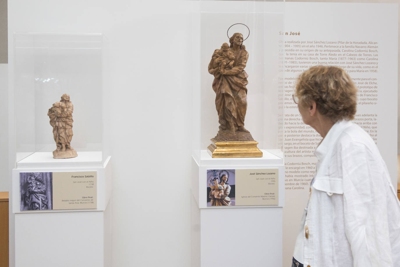Hasta noviembre se podrá contemplar el modelo del escultor del Pilar de la Horadada junto al boceto de Salzillo