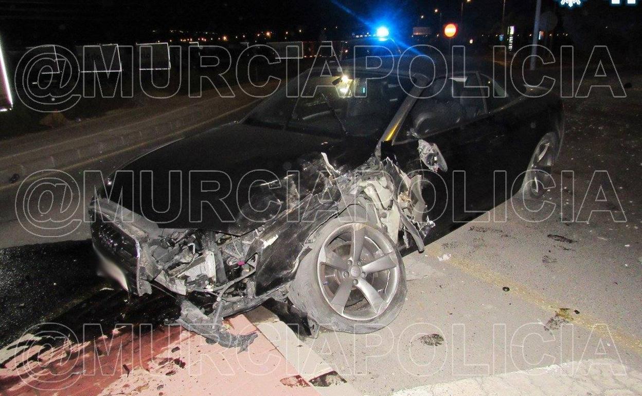 Imagen del coche siniestrado. 