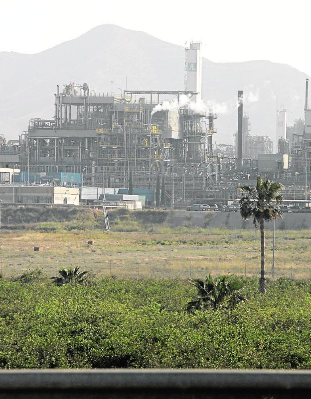 Vista de la fábrica de Sabic, en La Aljorra. 