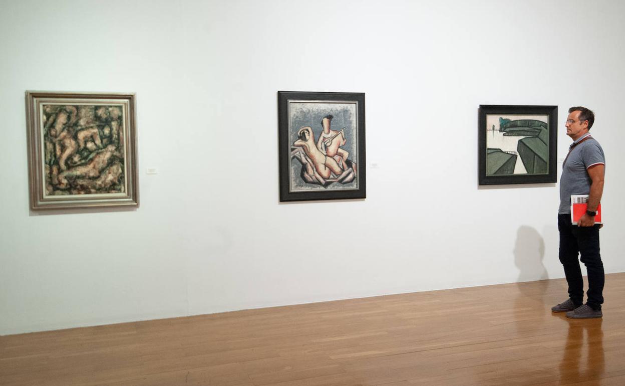 Varios cuadros de la exposición 'París Vivant. De Montmartre a Momparnasse'.