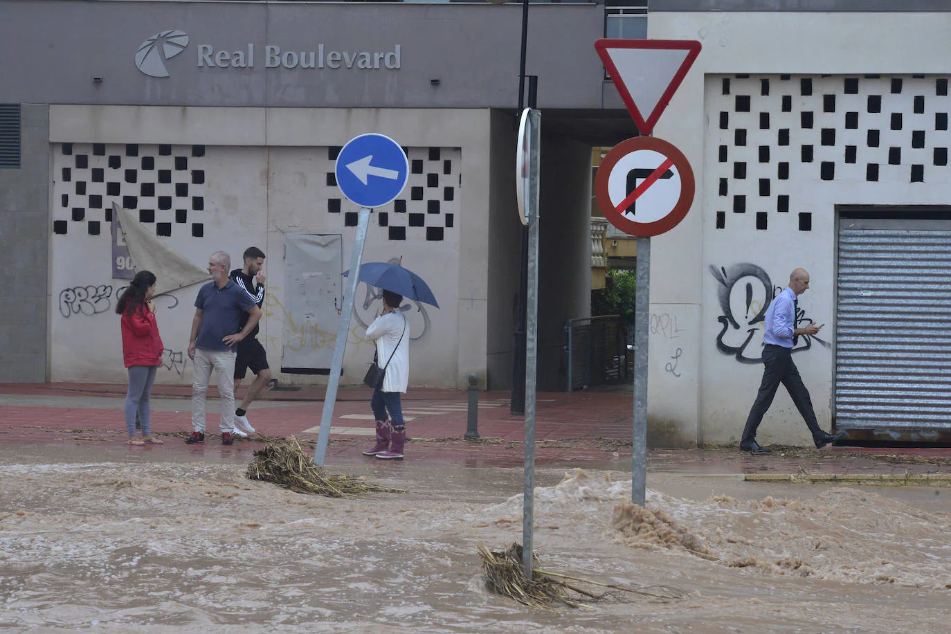 Consecuencias de la gota fría en la rambla de Espinardo