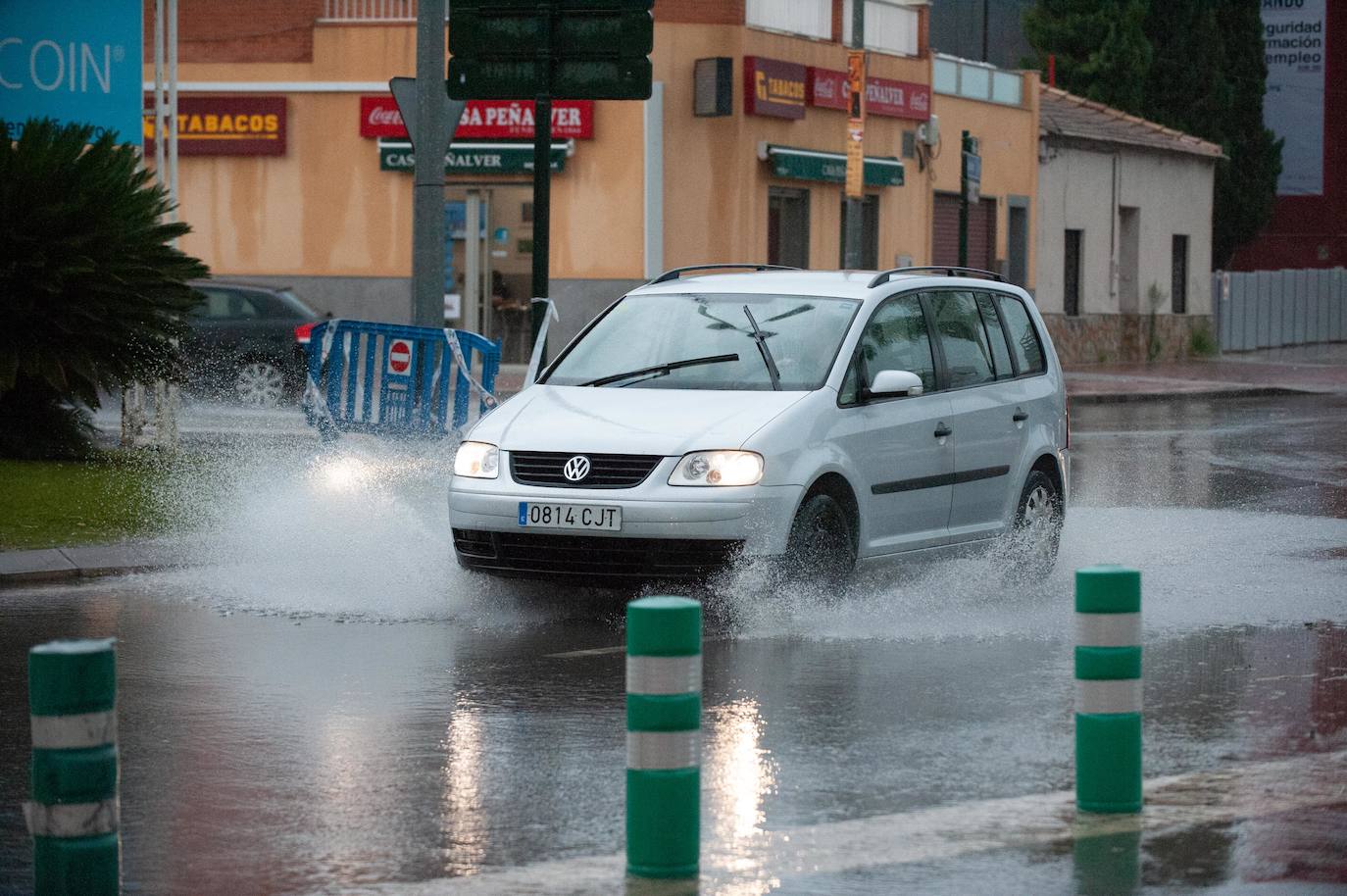 Lluvias en la ciudad de Murcia, esta mañana