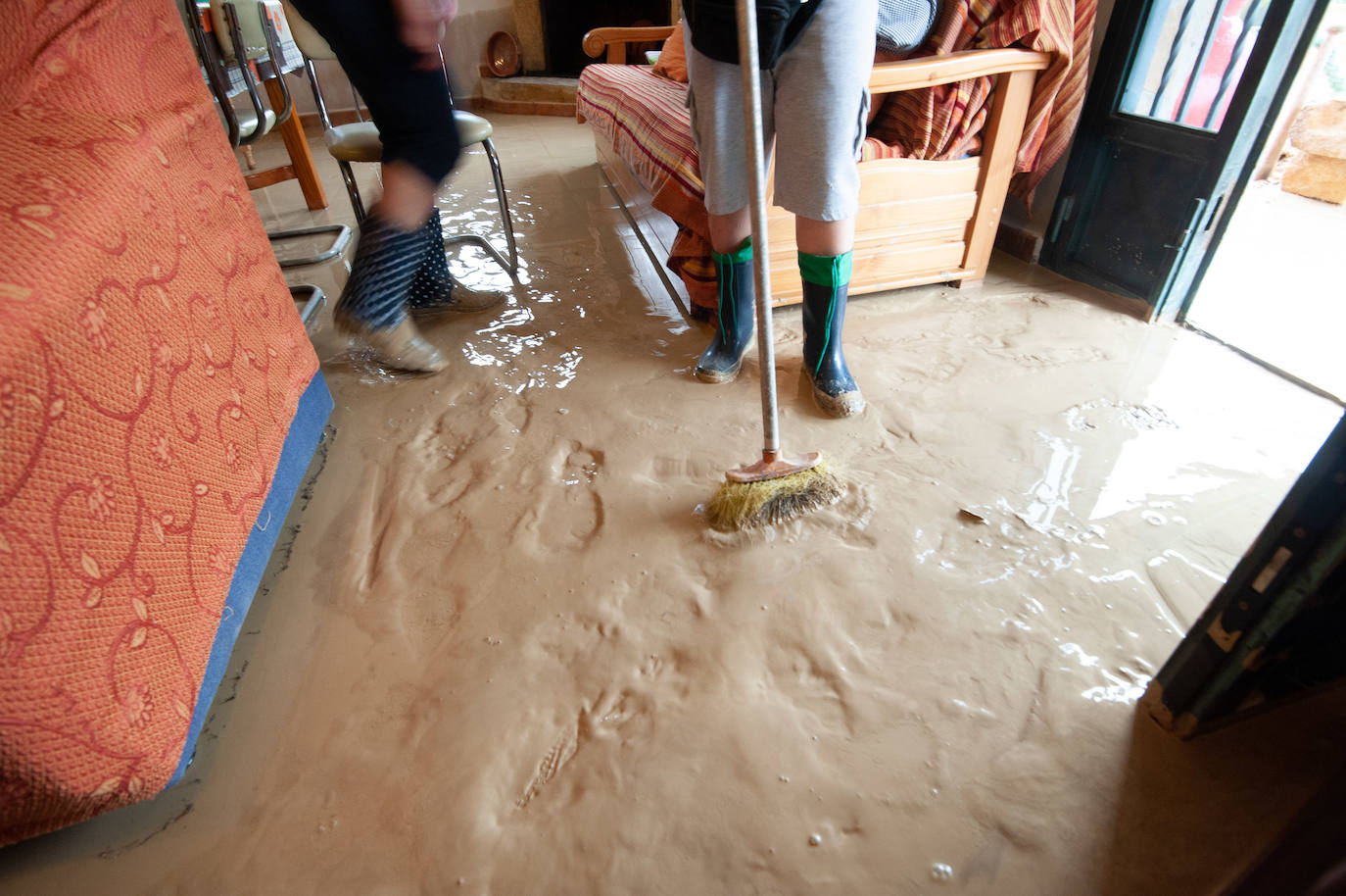Recorrido por las localidades de Alquerías, Beniel y Llano de Brujas, donde el temporal causó cuantiosos destrozos