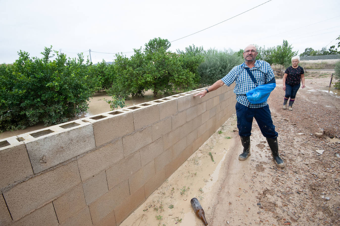 Recorrido por las localidades de Alquerías, Beniel y Llano de Brujas, donde el temporal causó cuantiosos destrozos