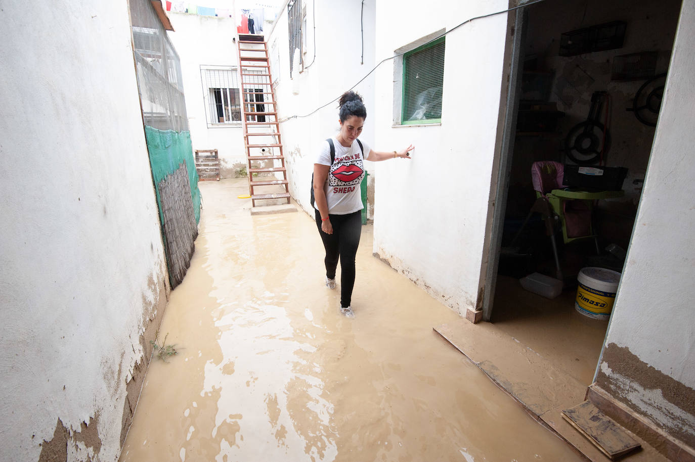 Recorrido por las localidades de Alquerías, Beniel y Llano de Brujas, donde el temporal causó cuantiosos destrozos