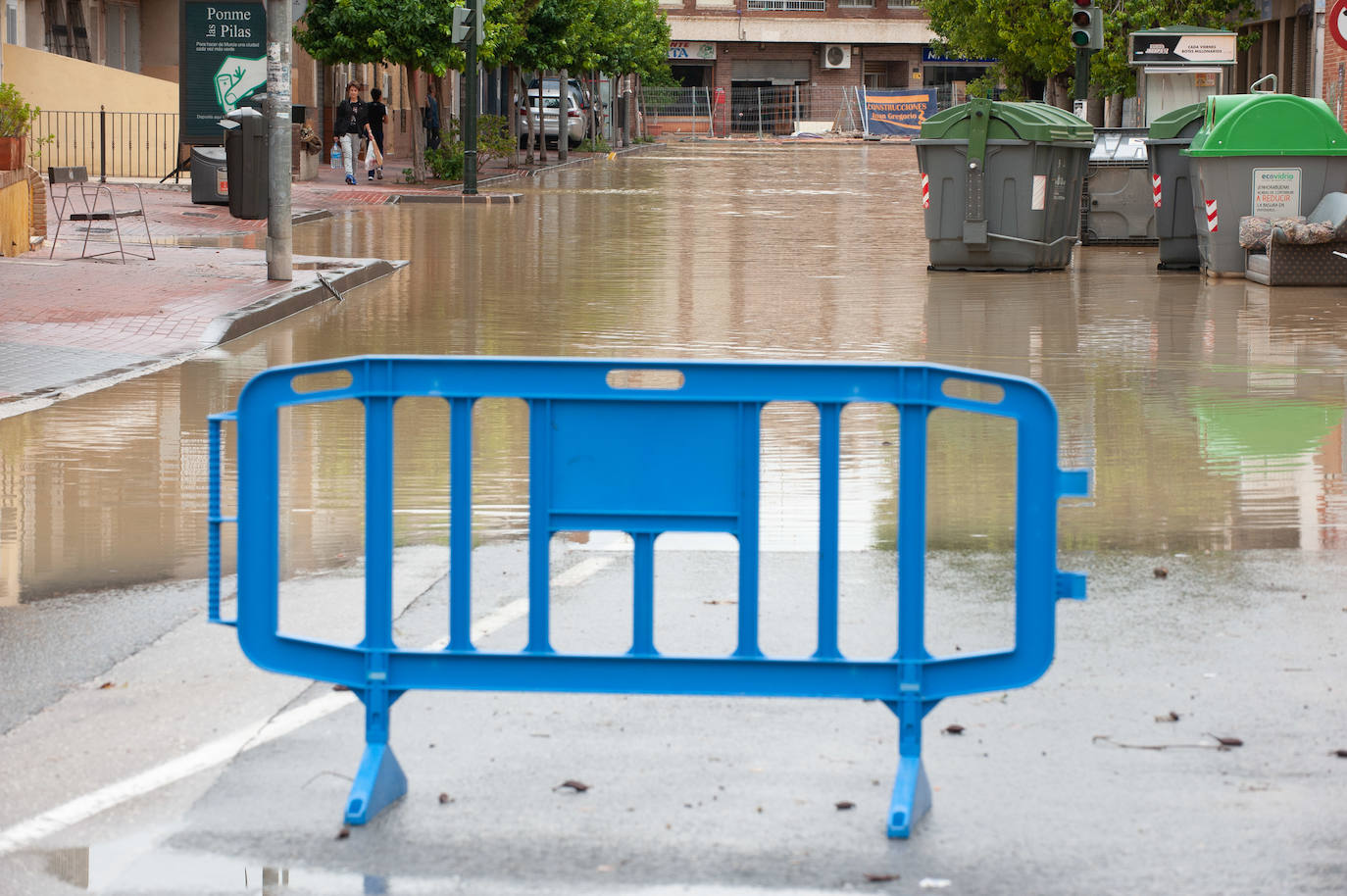 Recorrido por las localidades de Alquerías, Beniel y Llano de Brujas, donde el temporal causó cuantiosos destrozos