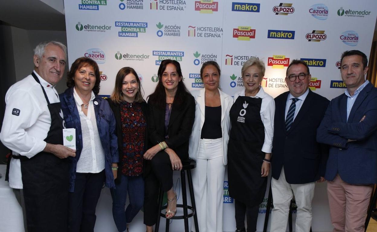 La directora de Relaciones Institucionales de Grupo Fuertes, Mar Fuertes, en el acto de presentación de la campaña 'Restaurantes contra el Hambre'. 